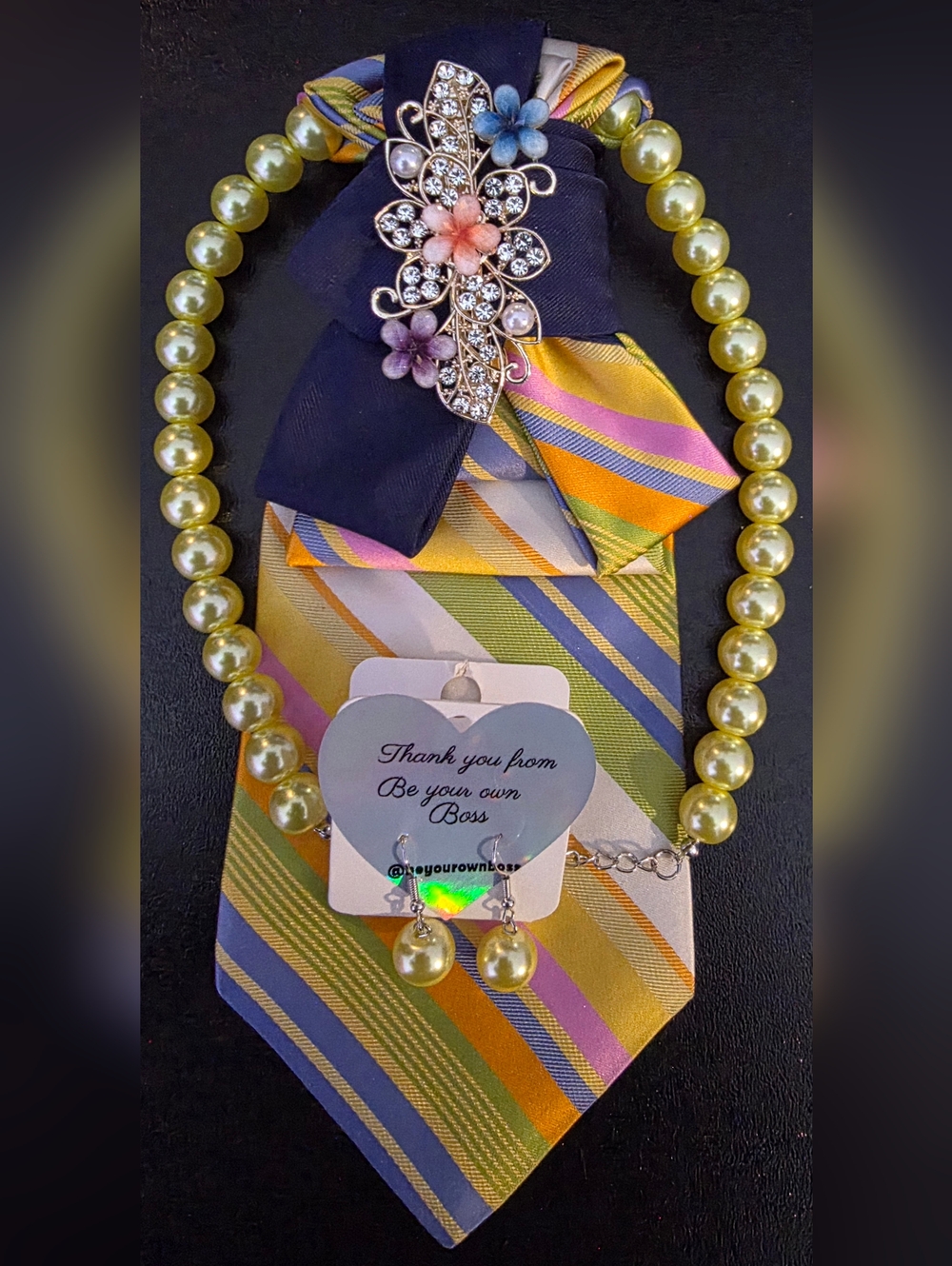 Necktie Necklace w/Chain & Pin (Some With Earrings) Pick 1 Tie $30 Or 2 For $50